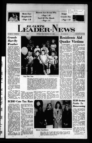 Primary view of object titled 'El Campo Leader-News (El Campo, Tex.), Vol. 101, No. 60, Ed. 1 Wednesday, October 15, 1986'.
