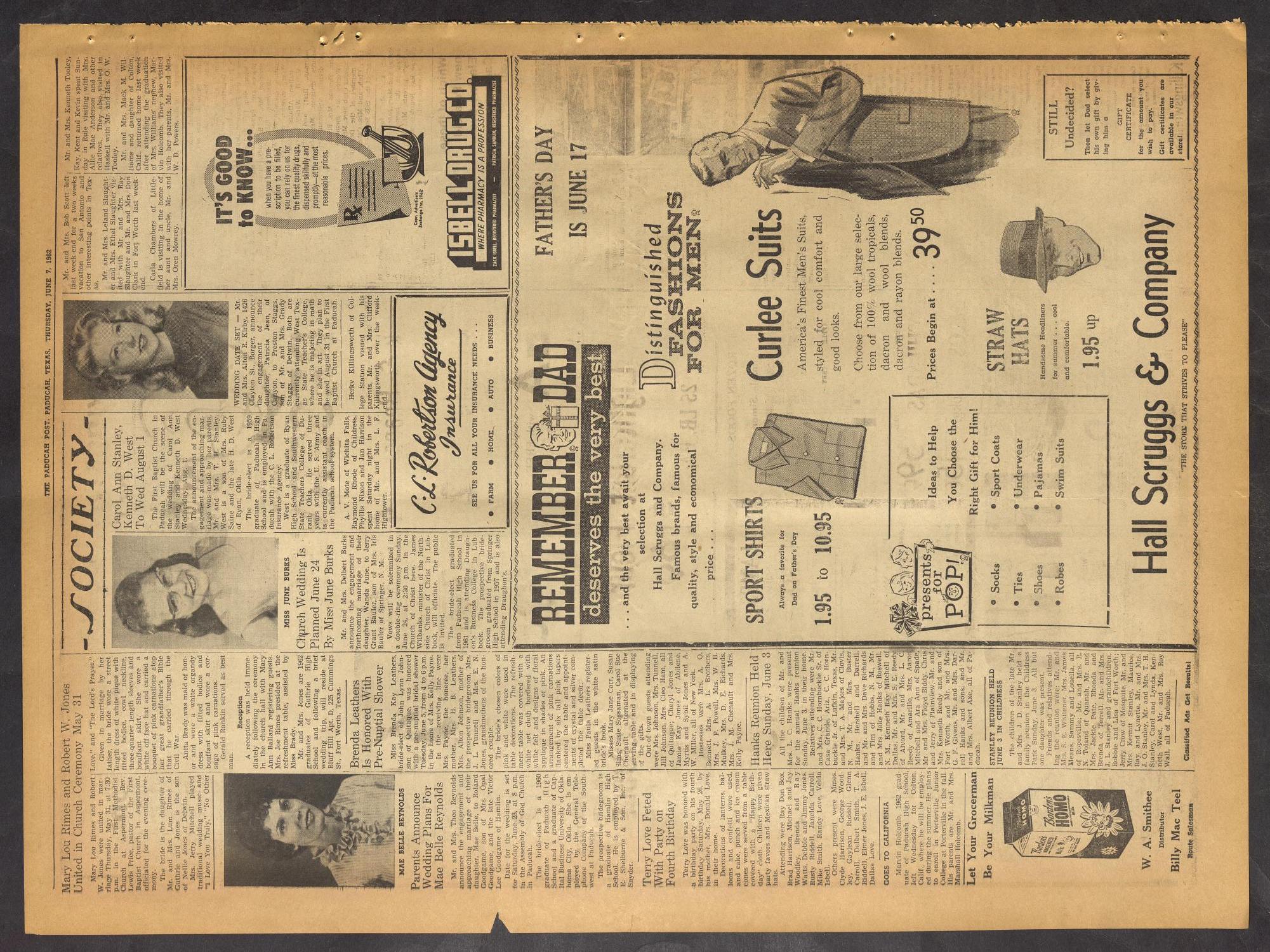 The Paducah Post (Paducah, Tex.), Vol. 56, No. 11, Ed. 1 Thursday, June 7, 1962
                                                
                                                    [Sequence #]: 4 of 8
                                                