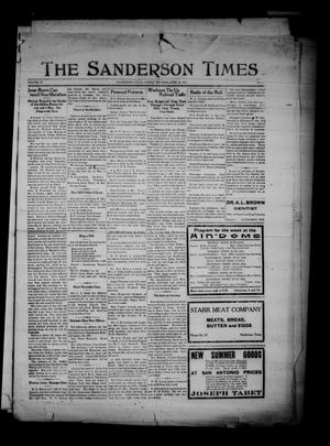 Primary view of object titled 'The Sanderson Times (Sanderson, Tex.), Vol. 4, No. 52, Ed. 1 Friday, June 20, 1913'.