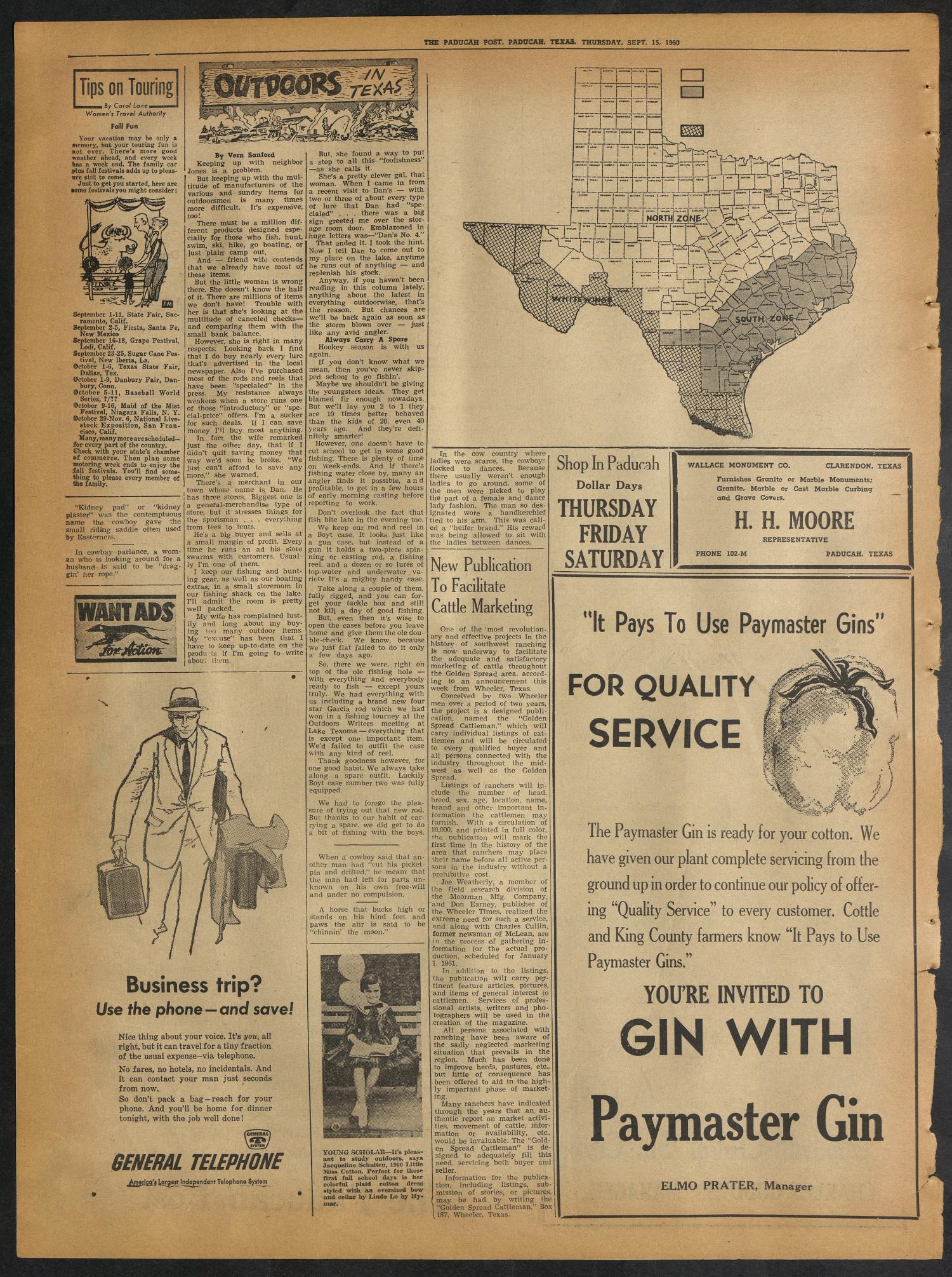 The Paducah Post (Paducah, Tex.), Vol. 54, No. 25, Ed. 1 Thursday, September 15, 1960
                                                
                                                    [Sequence #]: 6 of 16
                                                