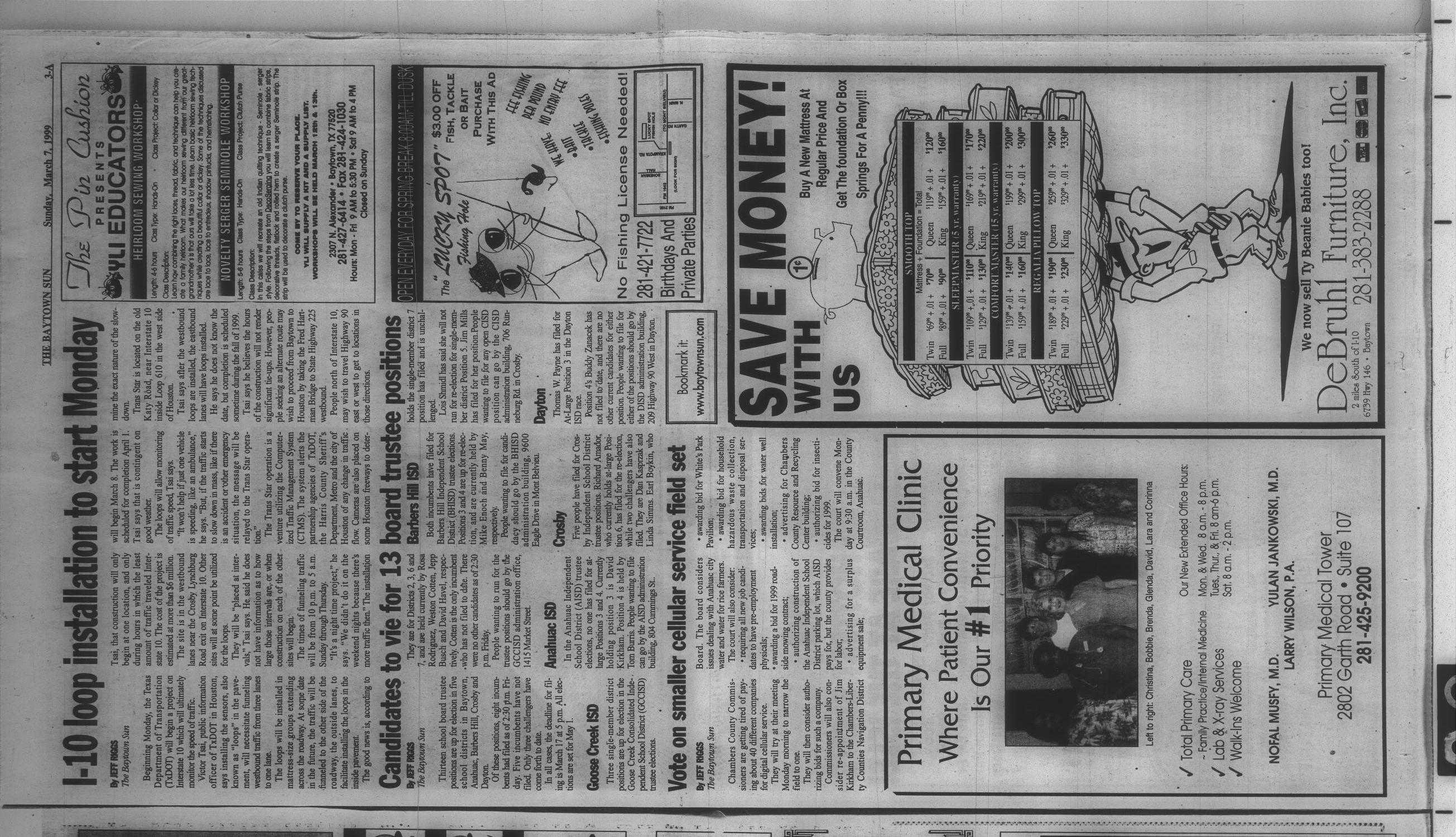 The Baytown Sun (Baytown, Tex.), Vol. 77, No. 109, Ed. 1 Sunday, March 7, 1999
                                                
                                                    [Sequence #]: 3 of 54
                                                