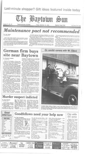 The Baytown Sun (Baytown, Tex.), Vol. 71, No. 42, Ed. 1 Friday, December 18, 1992