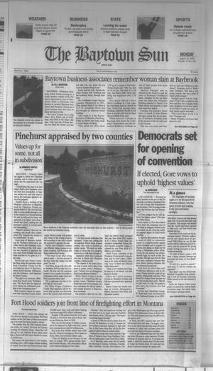 Primary view of object titled 'The Baytown Sun (Baytown, Tex.), Vol. 78, No. 262, Ed. 1 Monday, August 14, 2000'.