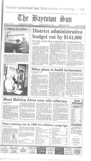The Baytown Sun (Baytown, Tex.), Vol. 71, No. 41, Ed. 1 Thursday, December 17, 1992