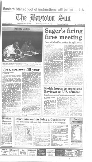 The Baytown Sun (Baytown, Tex.), Vol. 71, No. 52, Ed. 1 Wednesday, December 30, 1992