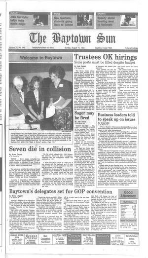 Primary view of object titled 'The Baytown Sun (Baytown, Tex.), Vol. 70, No. 248, Ed. 1 Sunday, August 16, 1992'.