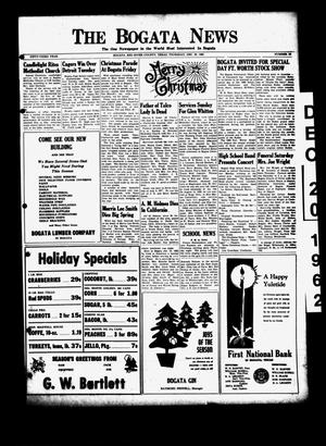 The Bogata News (Bogata, Tex.), Vol. 53, No. 10, Ed. 1 Thursday, December 20, 1962