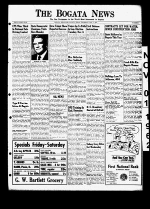 The Bogata News (Bogata, Tex.), Vol. 53, No. 3, Ed. 1 Thursday, November 1, 1962