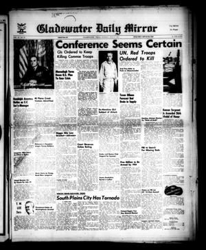 Primary view of object titled 'Gladewater Daily Mirror (Gladewater, Tex.), Vol. 3, No. 87, Ed. 1 Monday, July 2, 1951'.