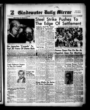 Primary view of object titled 'Gladewater Daily Mirror (Gladewater, Tex.), Vol. 3, No. 304, Ed. 1 Sunday, July 13, 1952'.