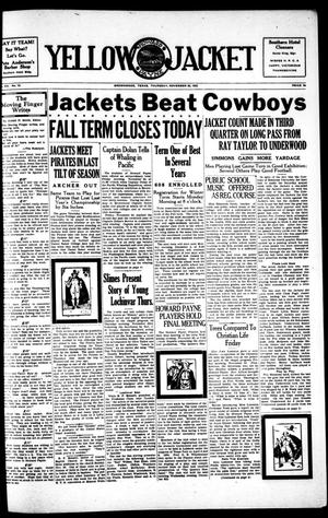 Yellow Jacket (Brownwood, Tex.), Vol. 20, No. 12, Ed. 1, Thursday, November 30, 1933