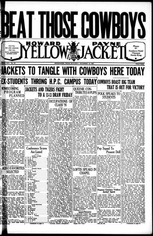 Howard Payne Yellow Jacket (Brownwood, Tex.), Vol. 22, No. 10, Ed. 1, Saturday, November 16, 1935