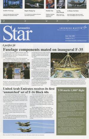 Primary view of object titled 'Aeronautics Star, Volume 6, Number 3, June/July 2005'.