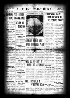 Palestine Daily Herald (Palestine, Tex), Vol. 16, No. 79, Ed. 1 Friday, July 20, 1917