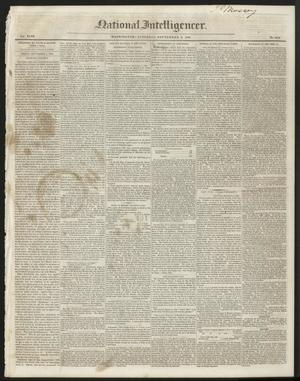 Primary view of object titled 'National Intelligencer. (Washington [D.C.]), Vol. 47, No. 6819, Ed. 1 Saturday, September 5, 1846'.