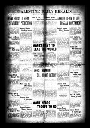 Palestine Daily Herald (Palestine, Tex), Vol. 16, No. 111, Ed. 1 Monday, August 27, 1917