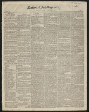 Primary view of object titled 'National Intelligencer. (Washington [D.C.]), Vol. 47, No. 6715, Ed. 1 Tuesday, January 6, 1846'.