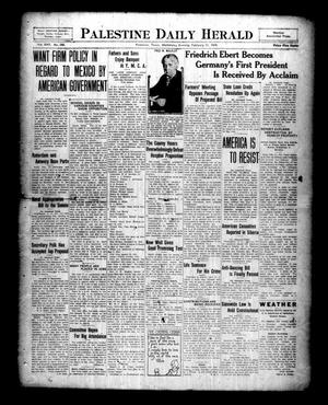 Palestine Daily Herald (Palestine, Tex), Vol. 17, No. 248, Ed. 1 Wednesday, February 12, 1919