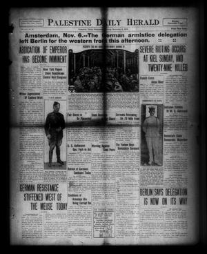 Palestine Daily Herald (Palestine, Tex), Vol. 17, No. 169, Ed. 1 Wednesday, November 6, 1918
