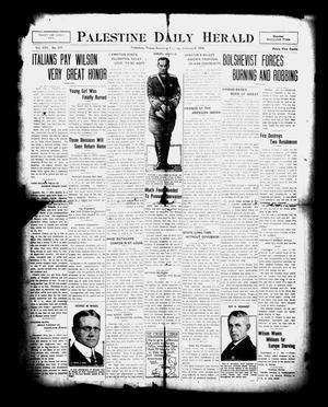 Palestine Daily Herald (Palestine, Tex), Vol. 17, No. 217, Ed. 1 Saturday, January 4, 1919