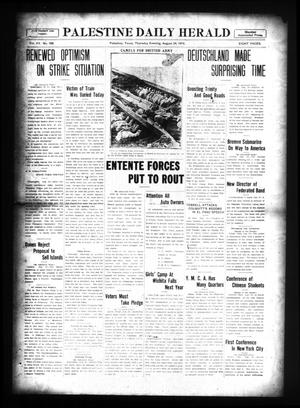 Palestine Daily Herald (Palestine, Tex), Vol. 15, No. 109, Ed. 1 Thursday, August 24, 1916