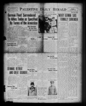 Palestine Daily Herald (Palestine, Tex), Vol. 17, No. 180, Ed. 1 Thursday, November 21, 1918