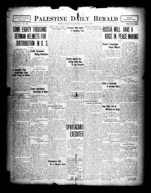 Palestine Daily Herald (Palestine, Tex), Vol. 17, No. 225, Ed. 1 Tuesday, January 14, 1919