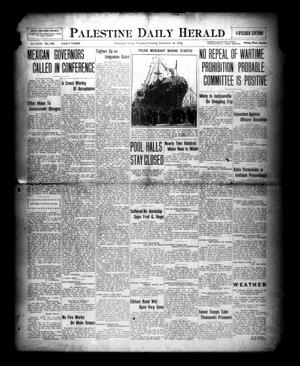Palestine Daily Herald (Palestine, Tex), Vol. 18, No. 165, Ed. 1 Tuesday, December 16, 1919