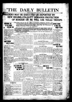 The Daily Bulletin (Brownwood, Tex.), Vol. 13, No. 99, Ed. 1 Thursday, February 20, 1913