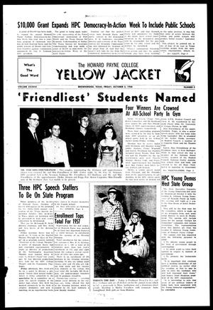 The Howard Payne College Yellow Jacket (Brownwood, Tex.), Vol. XXXXVI, No. 3, Ed. 1, Friday, October 3, 1958