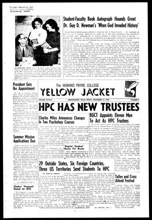 The Howard Payne College Yellow Jacket (Brownwood, Tex.), Vol. XXXXVI, No. 9, Ed. 1, Friday, November 14, 1958