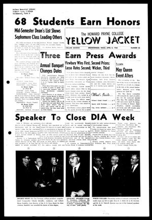 The Howard Payne College Yellow Jacket (Brownwood, Tex.), Vol. XXXXVII, No. 26, Ed. 1, Friday, April 8, 1960