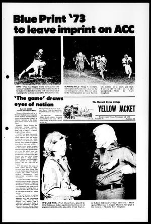 Primary view of object titled 'The Howard Payne College Yellow Jacket (Brownwood, Tex.), Vol. 61, No. 10, Ed. 1, Friday, November 16, 1973'.