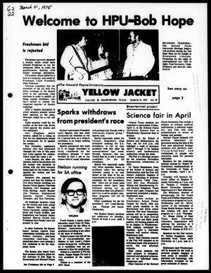 The Howard Payne University Yellow Jacket (Brownwood, Tex.), Vol. 62, No. 22, Ed. 1, Friday, March 21, 1975