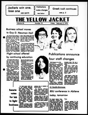 Primary view of object titled 'The Yellow Jacket (Brownwood, Tex.), Vol. 65, No. 18, Ed. 1, Friday, February 3, 1978'.