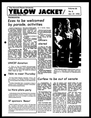 The Howard Payne University Yellow Jacket (Brownwood, Tex.), Vol. 66, No. 8, Ed. 1, Friday, October 27, 1978