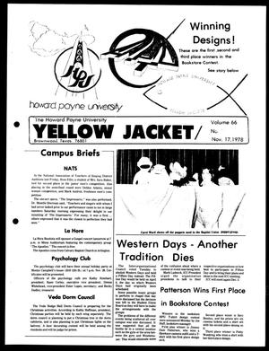 The Howard Payne University Yellow Jacket (Brownwood, Tex.), Vol. 66, Ed. 1, Friday, November 17, 1978