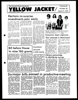 The Howard Payne University Yellow Jacket (Brownwood, Tex.), Vol. 66, No. 20, Ed. 1, Friday, March 9, 1979