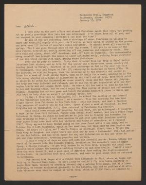 [Letter from Celia Hunter to Alberta Head, January 15, 1971]