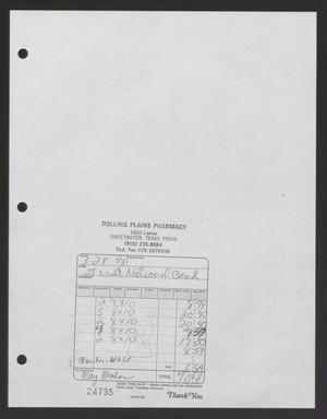 Primary view of object titled '[Pharmacy Receipt Copy]'.