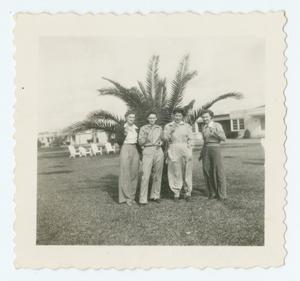 Primary view of object titled '[Women in Front of Palm Tree]'.