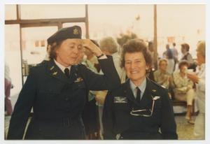 [Madge Minton and Mary Engle in Uniform]