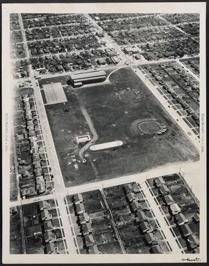 Primary view of object titled '[Aerial View of Beckley Saner Park and Surrounding Area]'.
