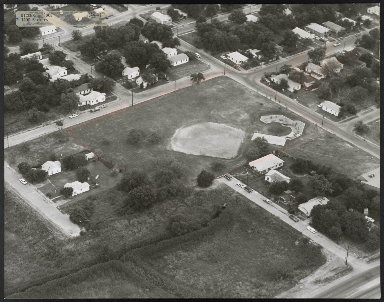 [Aerial View of Bickers Park and Surrounding Area]
                                                
                                                    [Sequence #]: 1 of 2
                                                