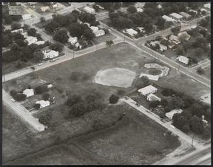 Primary view of object titled '[Aerial View of Bickers Park and Surrounding Area]'.