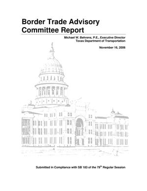 Border Trade Advisory Committee Report