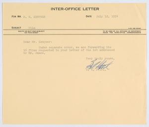 [Letter from G. A. Stirl to D. W. Kempner, July 12, 1954]