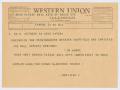 Primary view of [Telegram from Mary Jean to Frederich Van Vechten, October 31, 1956]