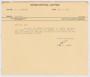 [Letter from T. L. James to D. W. Kempner, May 4, 1953]
