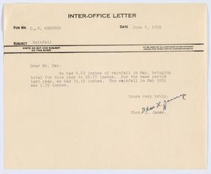[Letter from T. L. James to D. W. Kempner, June 4, 1952]